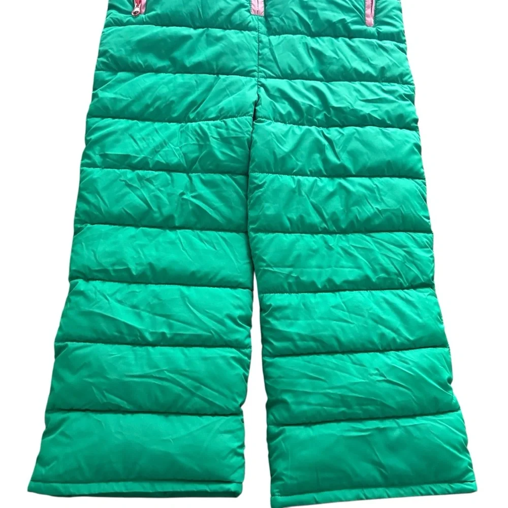 Mini Boden Green Overalls with Rainbow Accents - Picture 3 of 6